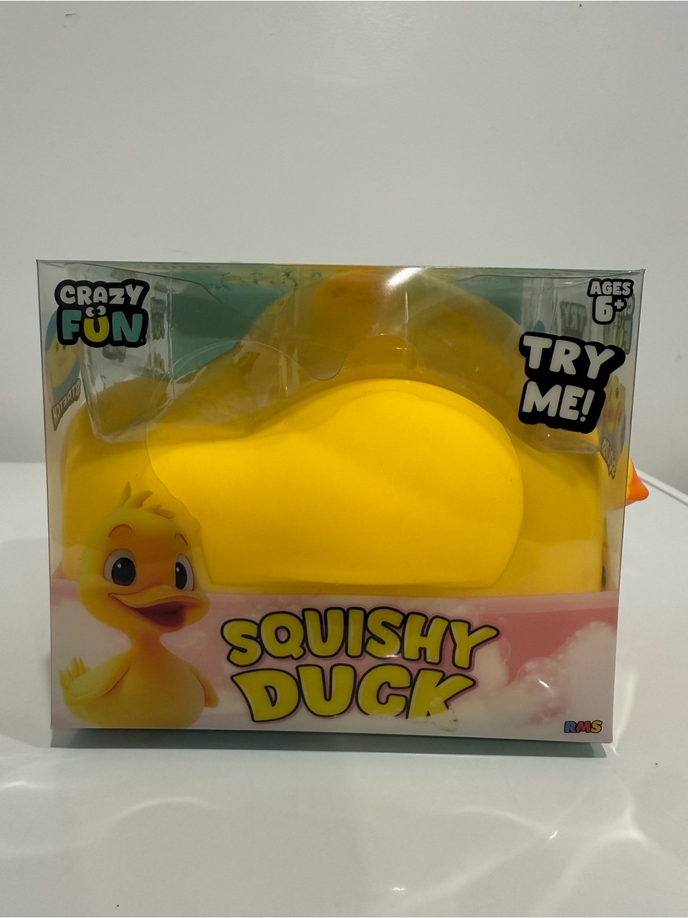 Crazy Fun Squishy Duck Plush - Bright Yellow